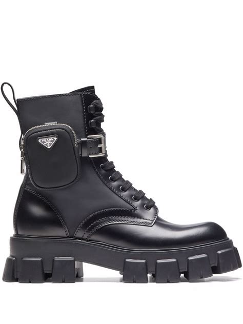 prada winter boots sale|Prada ankle pouch combat boots.